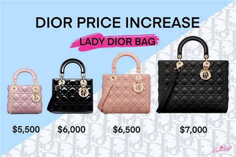 2014 lady dior price|christian Dior bag price list.